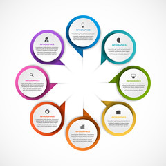 Vector circle infographic for business presentations or information banner.