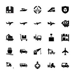 Collection of 25 cargo filled icons