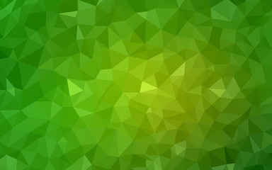 Fototapeta na wymiar Light Green vector abstract polygonal pattern.