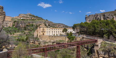 Fototapeta na wymiar San Pablo bridge in the center of Cuenca, Spain