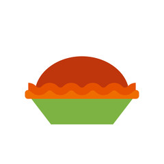 Pie icon vector sign and symbol isolated on white background, Pie logo concept