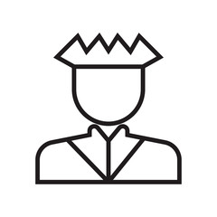 Militar strategy symbol of a person icon vector sign and symbol isolated on white background, Militar strategy symbol of a person logo concept