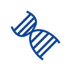 Dna icon vector sign and symbol isolated on white background, Dna logo concept
