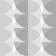 Abstract seamless background with a pattern of lines and circles. Vector pattern from geometric shapes.
