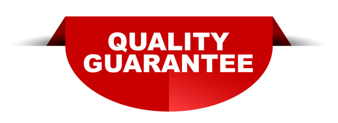 red vector round banner quality guarantee