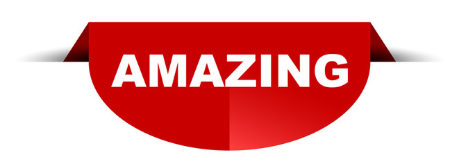 red vector round banner amazing