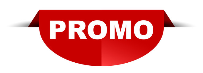 red vector round banner promo
