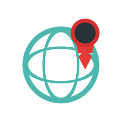 Worldwide icon vector sign and symbol isolated on white background, Worldwide logo concept