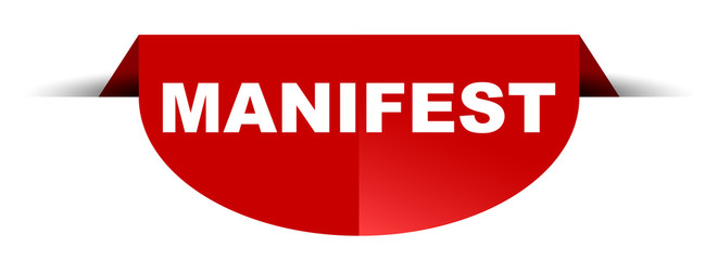 red vector round banner manifest