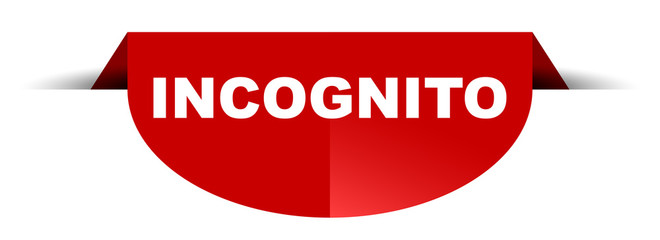 red vector round banner incognito