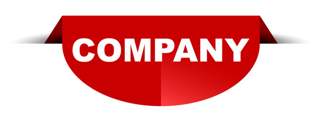 red vector round banner company