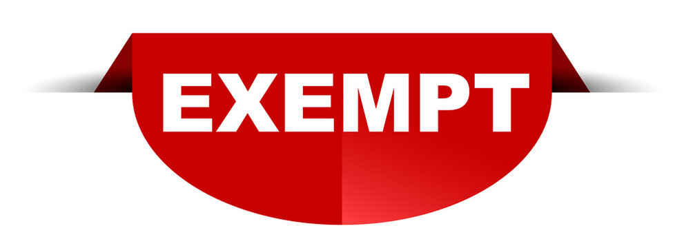 red vector round banner exempt