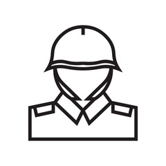 Soldiers and a weapon icon vector sign and symbol isolated on white background, Soldiers and a weapon logo concept