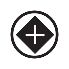 Crossroads Sign icon vector sign and symbol isolated on white background, Crossroads Sign logo concept