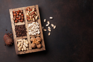 Various nuts selection