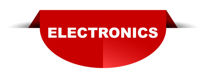 red vector round banner electronics