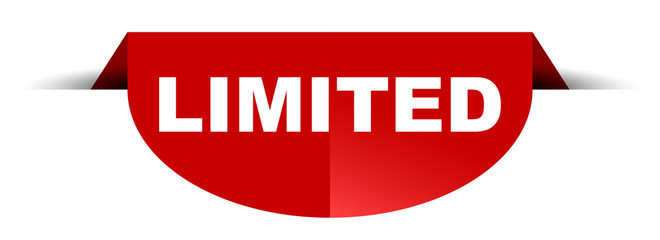 red vector round banner limmited