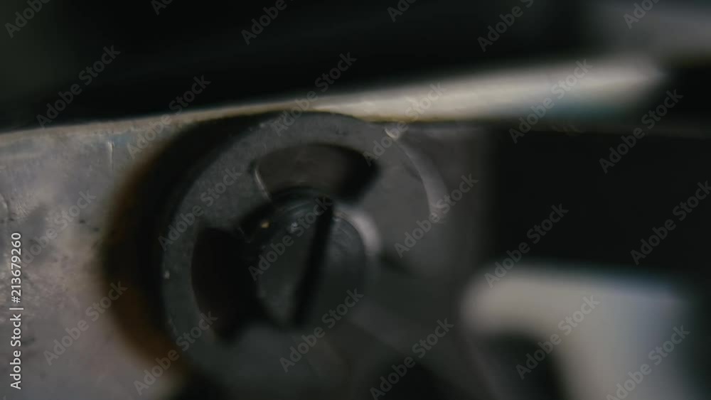 Poster macro view inside a mechanical device