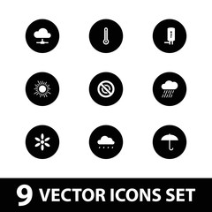Collection of 9 climate filled icons