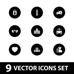 Collection of 9 doctor filled icons