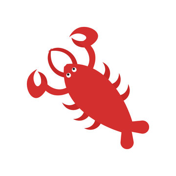 Lobster icon vector sign and symbol isolated on white background, Lobster logo concept