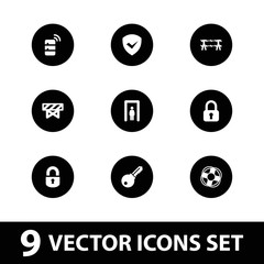 Collection of 9 security filled icons