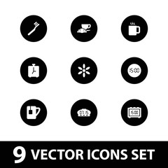 Collection of 9 morning filled icons