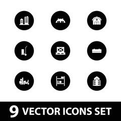 Collection of 9 warehouse filled icons