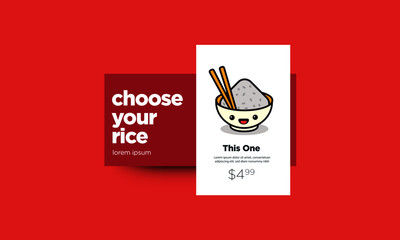 Rice Menu with Bowl Chopsticks Where and When Details