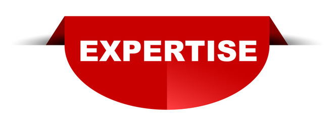 red vector round banner expertise