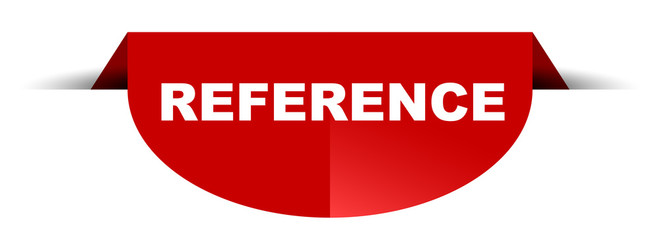red vector round banner reference