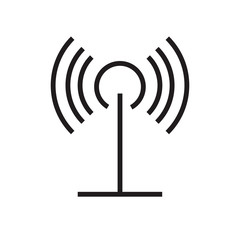 Antenna icon vector sign and symbol isolated on white background, Antenna logo concept