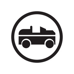 Jeep Sign icon vector sign and symbol isolated on white background, Jeep Sign logo concept