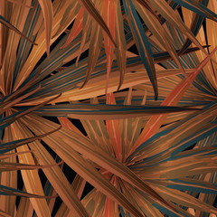 Palm Monstera Seamless Pattern. 