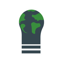 Bulb icon vector sign and symbol isolated on white background, Bulb logo concept