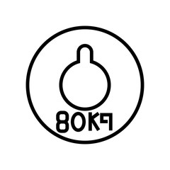 Weight icon vector sign and symbol isolated on white background, Weight logo concept