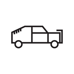 Fototapeta premium Military vehicle icon vector sign and symbol isolated on white background, Military vehicle logo concept