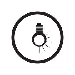 Light on icon vector sign and symbol isolated on white background, Light on logo concept