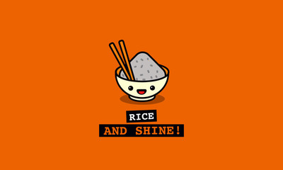 Rice and Shine Pun Poster Design