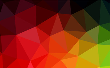 Obraz premium Dark Green, Red vector shining triangular backdrop.