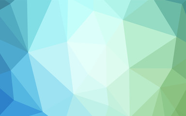 Obraz premium Light Blue, Green vector triangle mosaic cover.