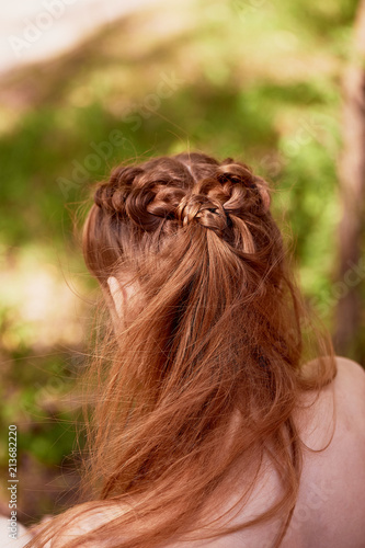 Wedding Hairstyles For Thick Red Hair Hair Close Stock Photo And