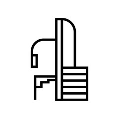 Obraz premium Weightlifting icon vector sign and symbol isolated on white background, Weightlifting logo concept