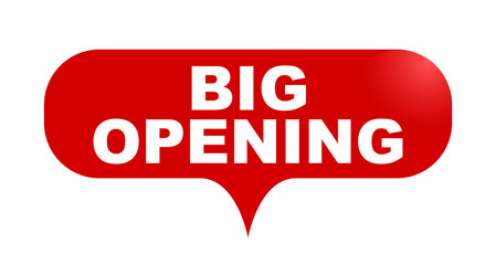 red vector bubble banner big opening