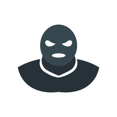 Terrorist icon vector sign and symbol isolated on white background, Terrorist logo concept