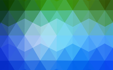 Obraz premium Light Blue, Green vector low poly cover.