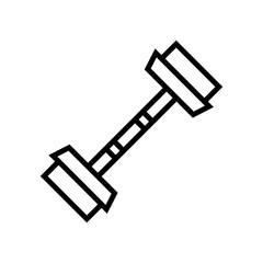 Dumbbell icon vector sign and symbol isolated on white background, Dumbbell logo concept