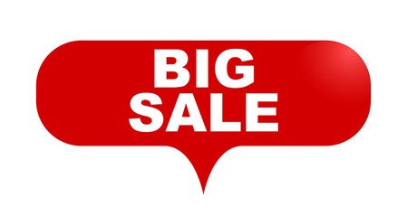 red vector bubble banner big sale