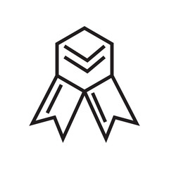 Rank icon vector sign and symbol isolated on white background, Rank logo concept