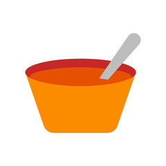 Soup icon vector sign and symbol isolated on white background, Soup logo concept
